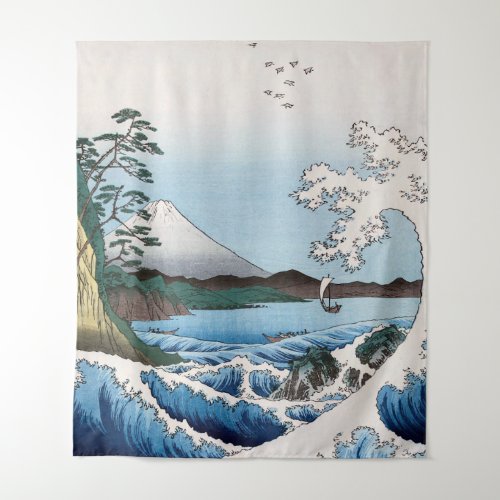 Utagawa Hiroshige _ Sea off Satta Suruga Province Tapestry