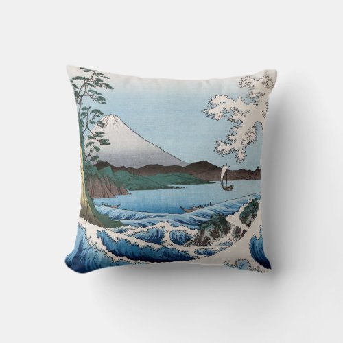 Utagawa Hiroshige _ Sea off Satta Suruga Province Throw Pillow