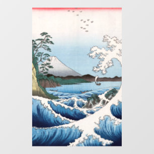 Utagawa Hiroshige - Sea off Satta, Suruga Province Window Cling