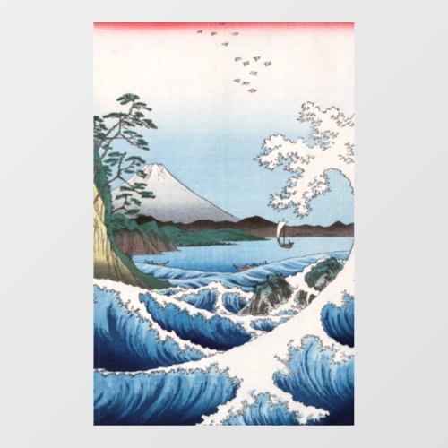 Utagawa Hiroshige _ Sea off Satta Suruga Province Window Cling