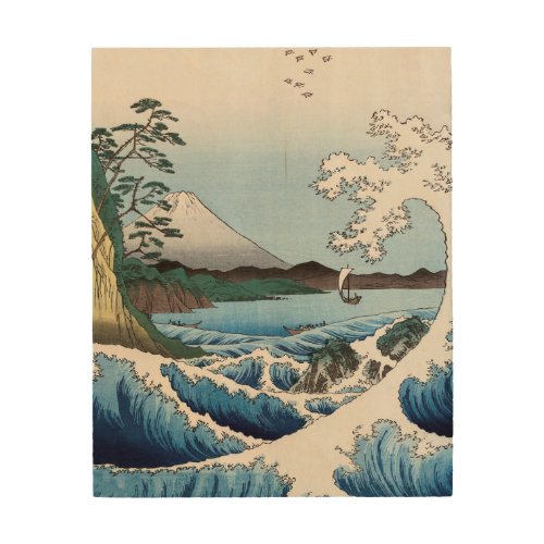 Utagawa Hiroshige _ Sea off Satta Suruga Province Wood Wall Art