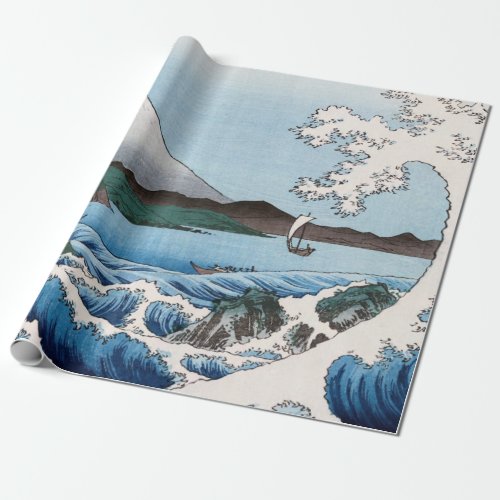 Utagawa Hiroshige _ Sea off Satta Suruga Province Wrapping Paper