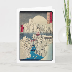Utagawa Hiroshige - Snow on Mount Haruna Card
