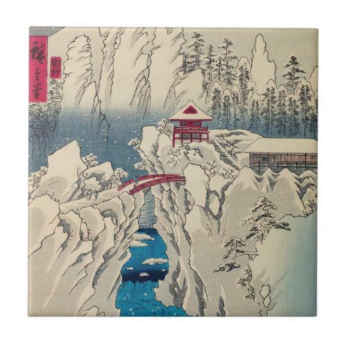 Utagawa Hiroshige _ Snow on Mount Haruna Ceramic Tile