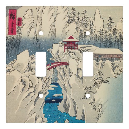 Utagawa Hiroshige _ Snow on Mount Haruna Light Switch Cover