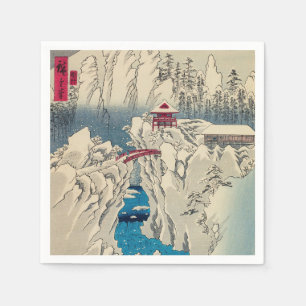 Utagawa Hiroshige - Snow on Mount Haruna Napkins
