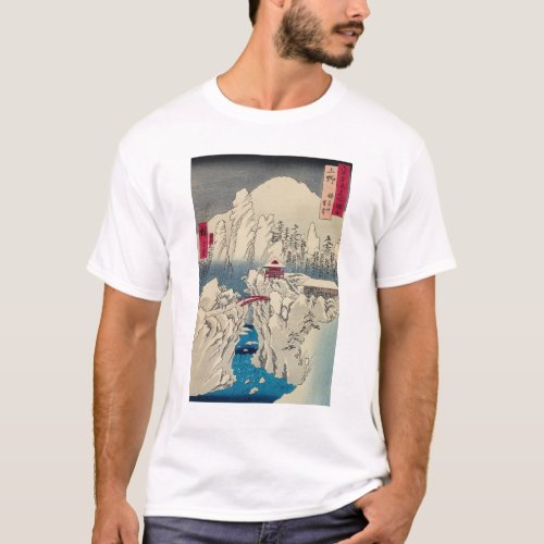 Utagawa Hiroshige _ Snow on Mount Haruna T_Shirt