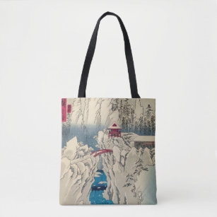 Utagawa Hiroshige - Snow on Mount Haruna Tote Bag