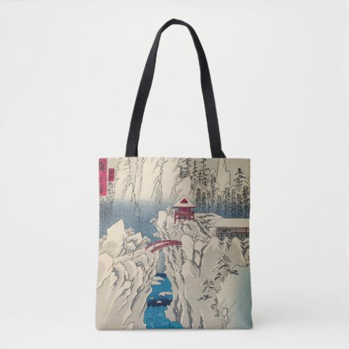 Utagawa Hiroshige _ Snow on Mount Haruna Tote Bag