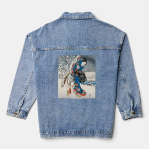 Utagawa Hiroshige - Tale of Genji, Elegant Woman Denim Jacket