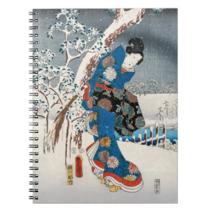 Utagawa Hiroshige - Tale of Genji, Elegant Woman Notebook