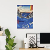 Utagawa Hiroshige, Wild Sea Breaking on the Rocks Poster (Home Office)