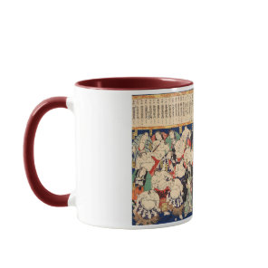 Utagawa Kuniteru the second, Sumo Wrestler Mug