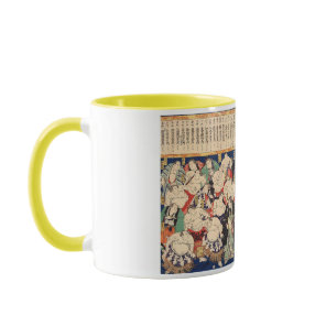 Utagawa Kuniteru the second, Sumo Wrestler Mug