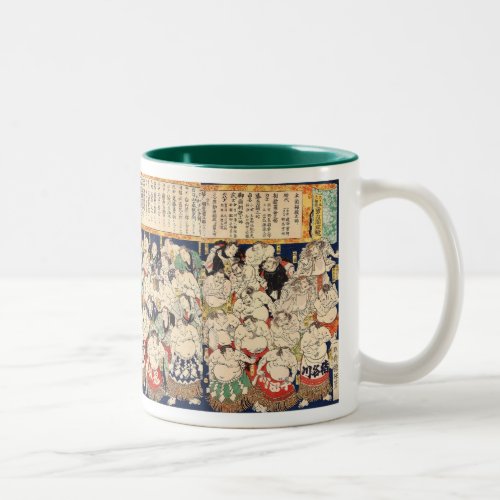 Utagawa Kuniteru the second Sumo Wrestler Two_Tone Coffee Mug