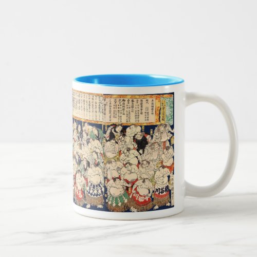 Utagawa Kuniteru the second Sumo Wrestler Two_Tone Coffee Mug