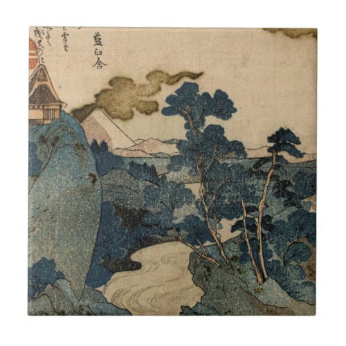 Utagawa Kuniyoshi _ An Evening View of Fuji Ceramic Tile