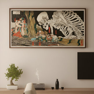 Utagawa Kuniyoshi Takiyasha Witch Skeleton Poster
