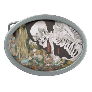 Utagawa Kuniyoshi Warrior vs. Ghost,Japanese Art Belt Buckle