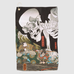 Utagawa Kuniyoshi Warrior vs. Ghost,Japanese Art Golf Towel