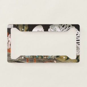 Utagawa Kuniyoshi Warrior vs. Ghost,Japanese Art License Plate Frame