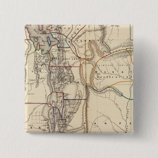 Utah 2 pinback button (Front)