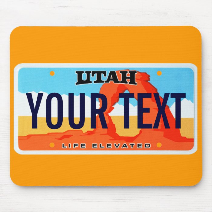 Utah Arch license plate mouse pad