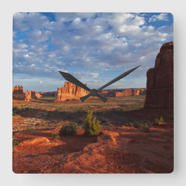 Utah, Arches National Park, rock formations 1 Square Wall Clock (Front)