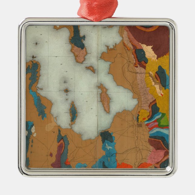 Utah Basin Geological Metal Ornament (Front)