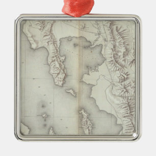 Utah Basin Topographical Metal Ornament
