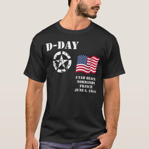Utah Beach Normandy France June 6 1944 T_Shirt