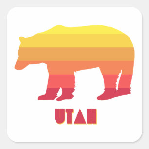 Utah Bear Square Sticker
