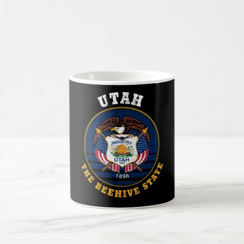 UTAH BEEHIVE STATE FLAG COFFEE MUG