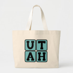 UTAH Beehive State USA Salt Lake City Mormon SLC Large Tote Bag