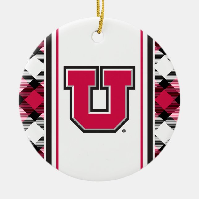 Utah Block U Ceramic Ornament (Front)