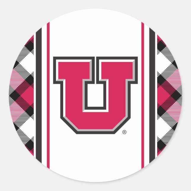 Utah Block U Classic Round Sticker (Front)