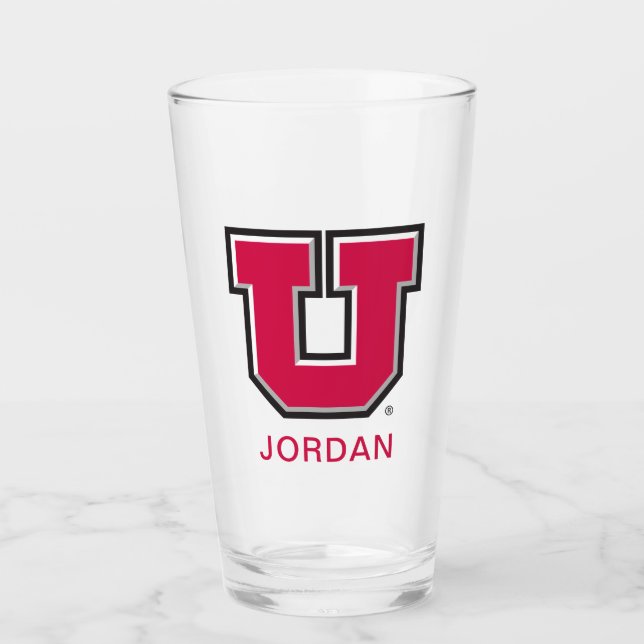 Utah Block U Glass (Front)