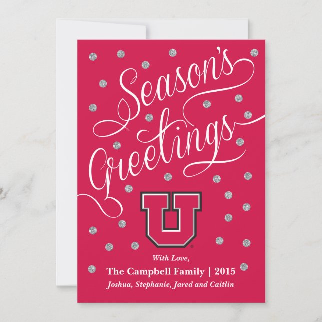 Utah Block U Holiday Card (Front)