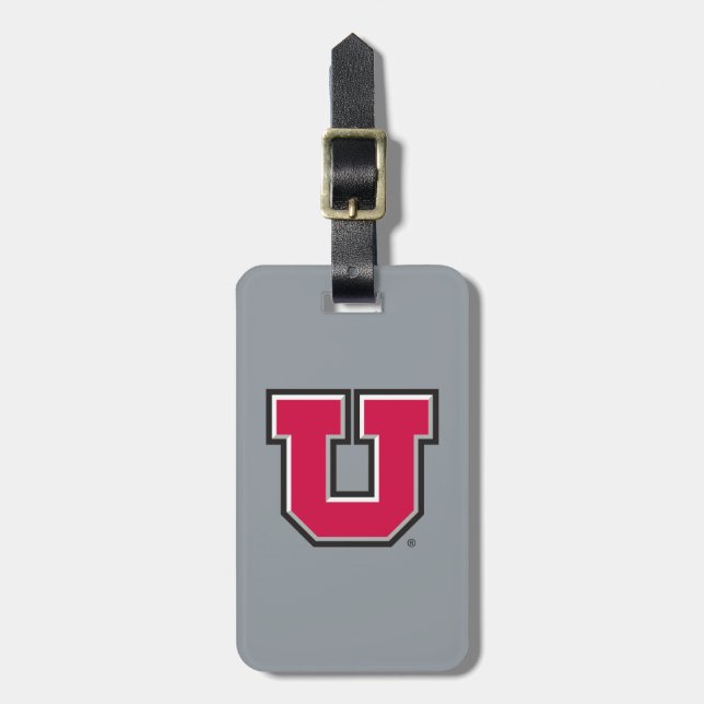 Utah Block U Luggage Tag (Front Vertical)