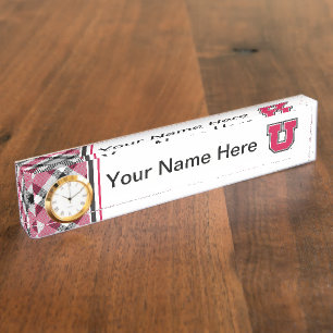 Utah Block U Name Plate