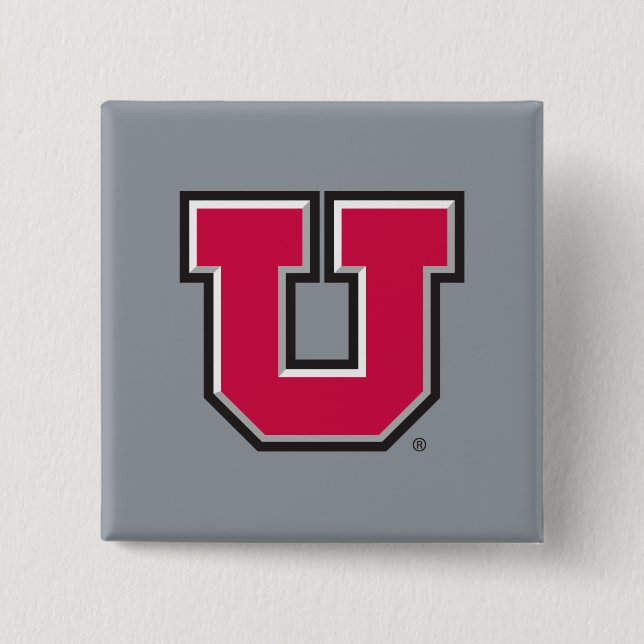 Utah Block U Pinback Button (Front)