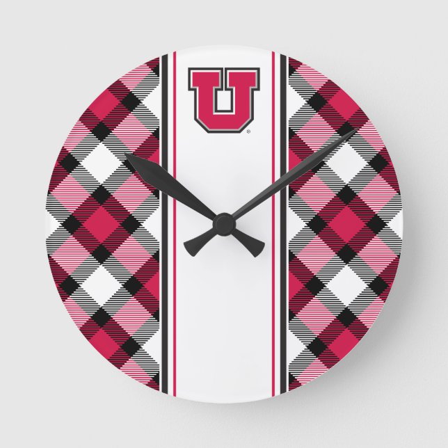 Utah Block U Round Clock (Front)