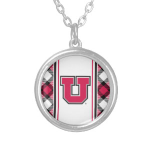 Utah Block U Silver Plated Necklace