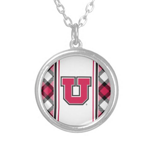 Utah Block U Silver Plated Necklace