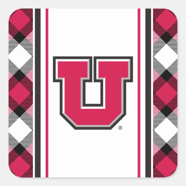 Utah Block U Square Sticker (Front)