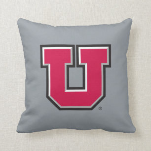 Utah Block U Throw Pillow