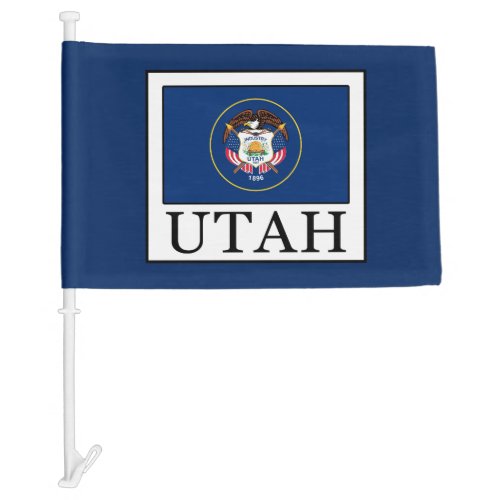 Utah Car Flag