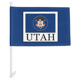 Utah Car Flag