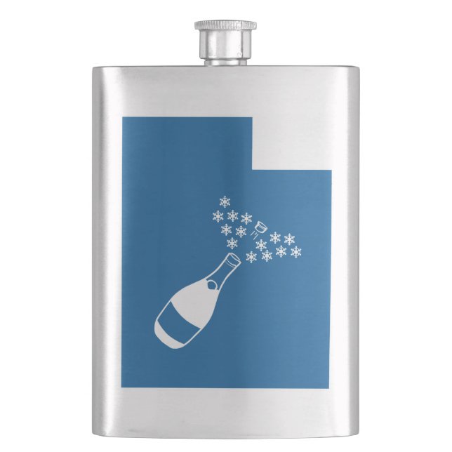 Utah Champagne Powder Flask (Front)
