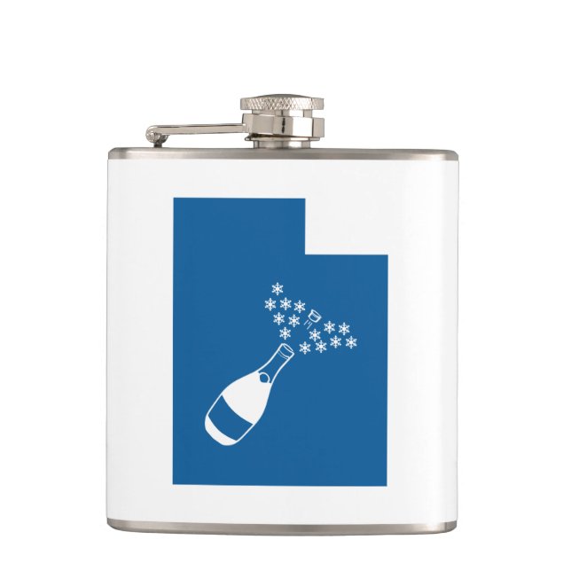 Utah Champagne Powder Flask (Front)